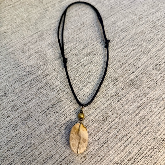 5 for $25!! Natural Coral Fossil Pendant on 18” Adjustable Cord Necklace - Picture 8 of 8